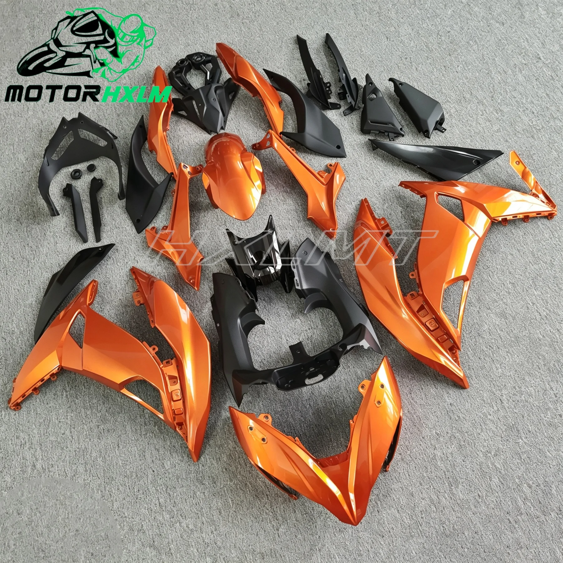 Fit For KAWASAKI NINJA650 EX650 2017 2018 2019 Custom Motorcycle ABS Injection Molding Fairings Kits Bodywork Set Orange Fairing