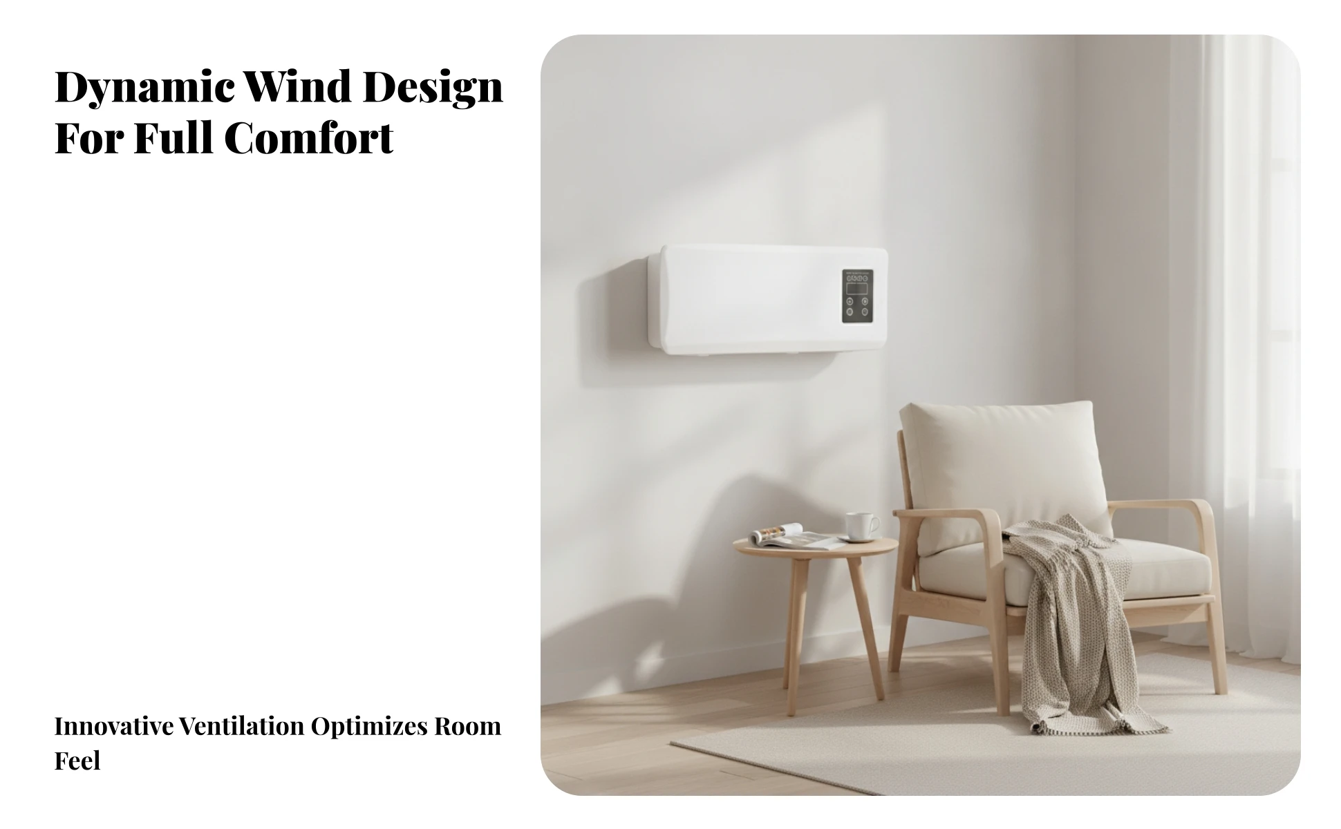 Wall-Mounted Electric Heater Rectangular Electric Wall Heater Home Heating White Housing Black Control Panel Wall-Mounted Electric Heater Rectangular Electric Wall Heater Home Heating White Housing Black Control Panel