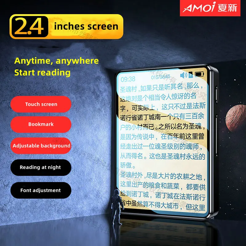 Amoi Finetop X1 MP3 موسيقى راديو FM مشغل فيديو بلوتوث صغير HiFi ستيريو المهنية الرياضة USB نوع-C الركض وكمان MP4