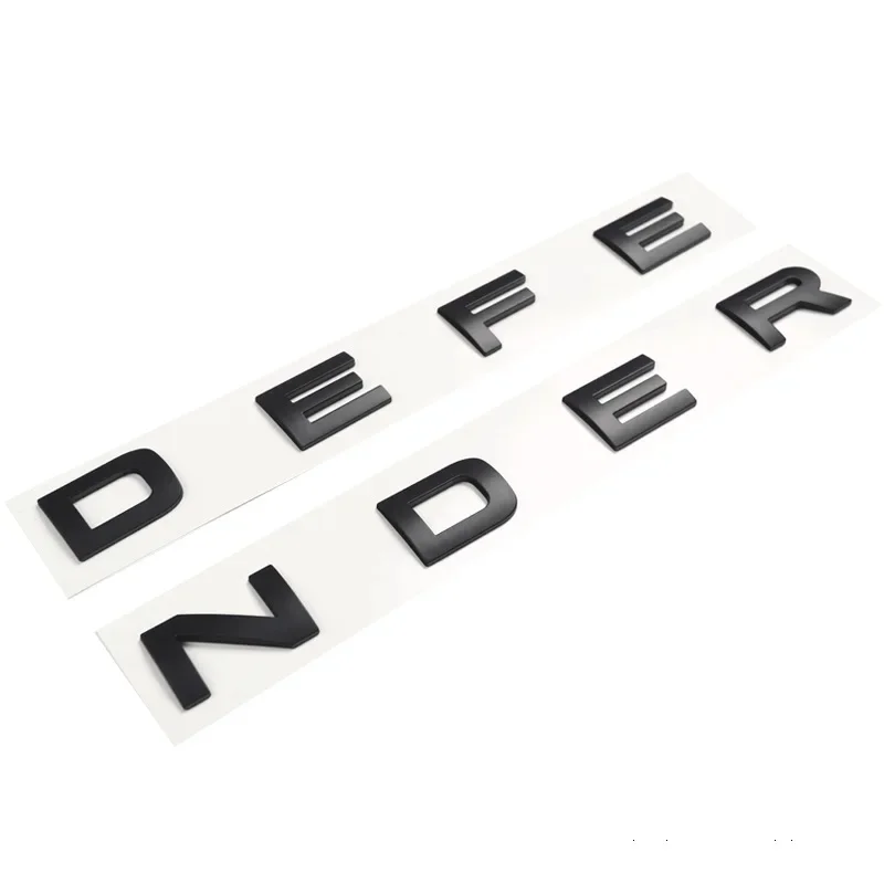 

For Land Rover Defender 90 110 2020-2025 Car Engine Hood Letter Label DENFENDER Engine Hood Car Sticker Black Modification