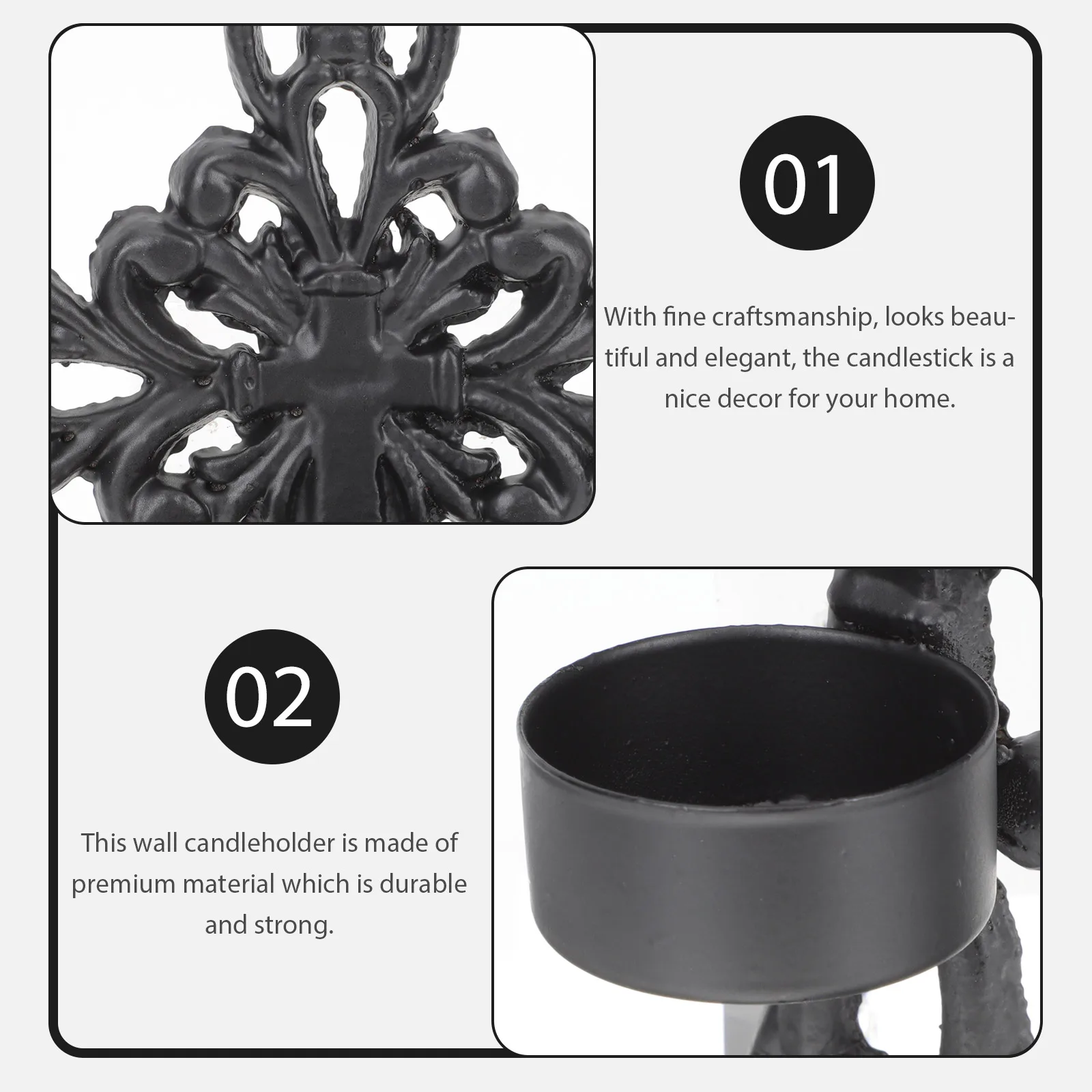 

2pcs Cross Wall Hanging Holder Wall-Mounted Metal Candlestick Decorative Stand For Home Wedding Party Iron Base Vintage
