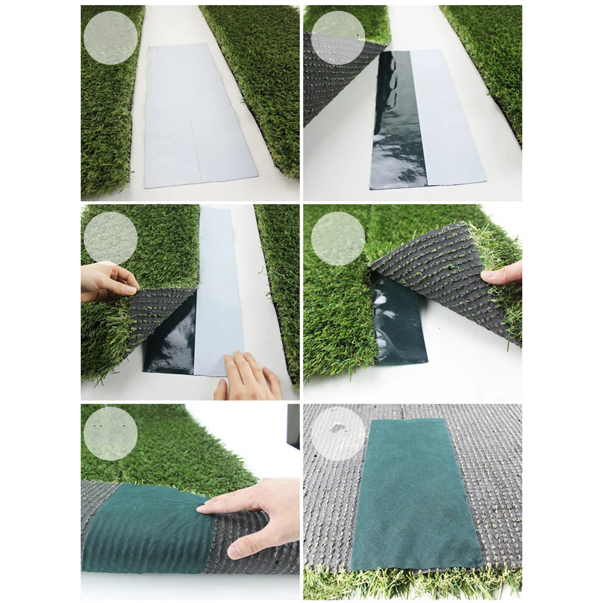 

10pcs Lawn Joining Tape for Artificial Grass Strong Adhesive Waterproof UV Resistant Synthetic Turf Connector Single Sided Grass