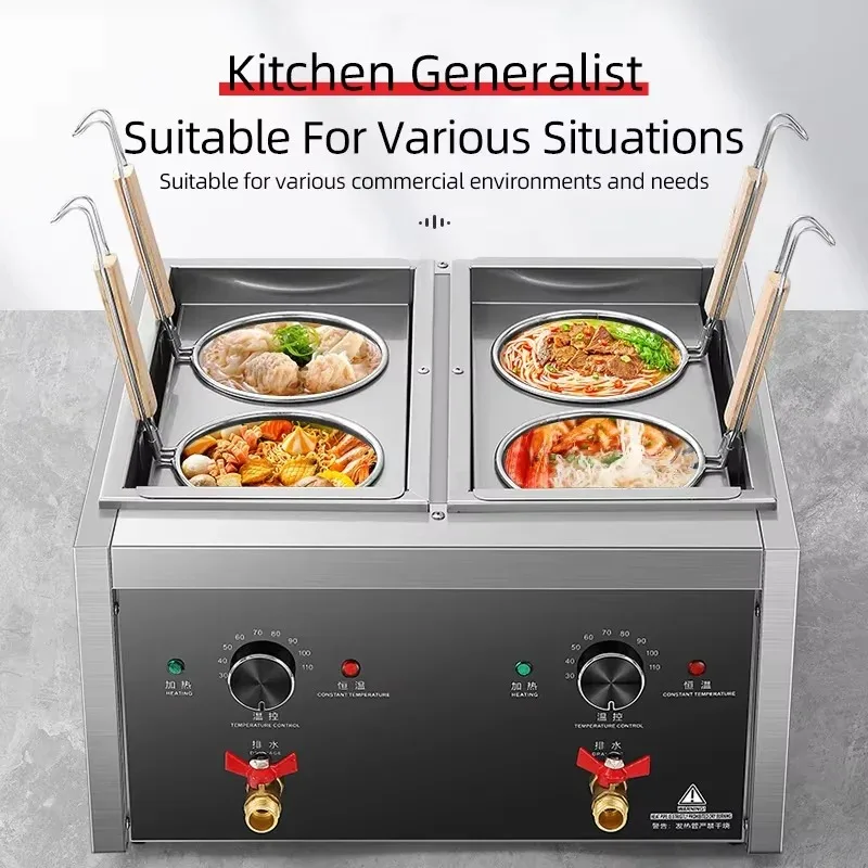 Cuiseur à nouilles Commercial automatique 2000W, cuisson rapide, acier inoxydable, fonctionnement à une touche, grande capacité, facile à nettoyer, Suita