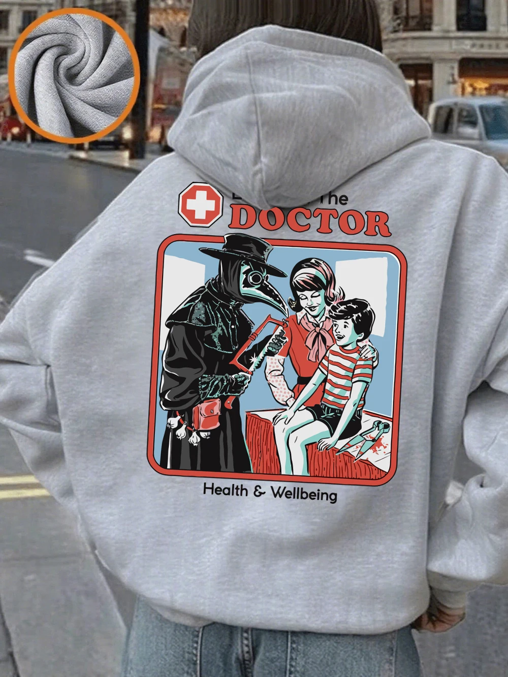 Bluzy z nadrukiem lekarza, damskie, podstawowe, z kieszenią, jesienne, ocieplane polarem, ciepłe pulowery, wygodne, codzienne ubrania damskie.