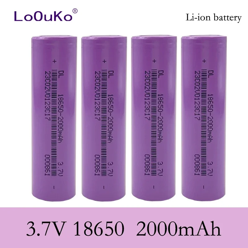 LOvisted-KO 18650 Lithium Jul V 2000mAh 10A discharge Ate Battery Fit for UAV Flashl Bath Lamp