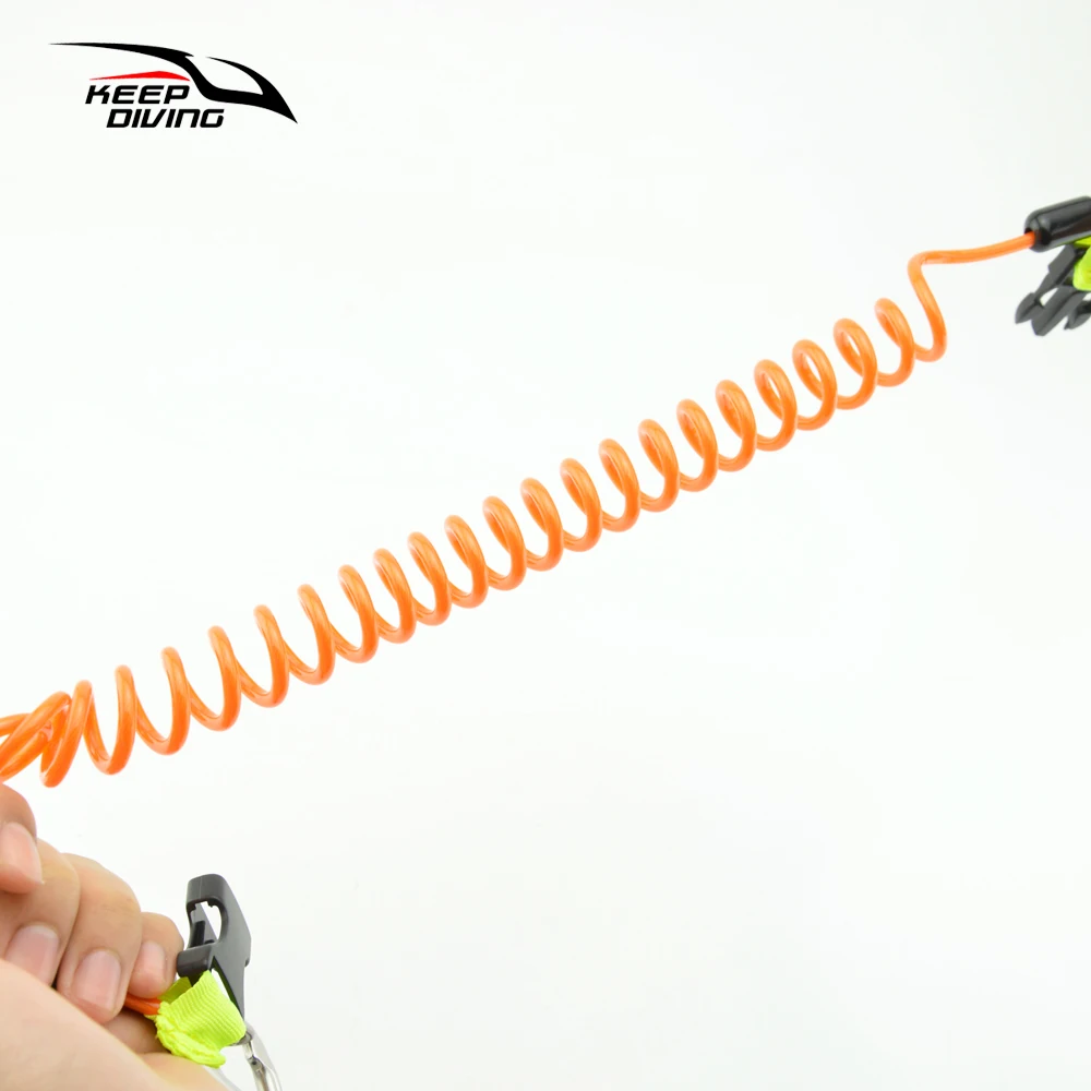 1 قطعة إبقاء الغوص الغوص مكافحة خسر دوامة الربيع لفائف الحبل أداة الطوارئ السلامة مع مشبك واحد سريع التحرير