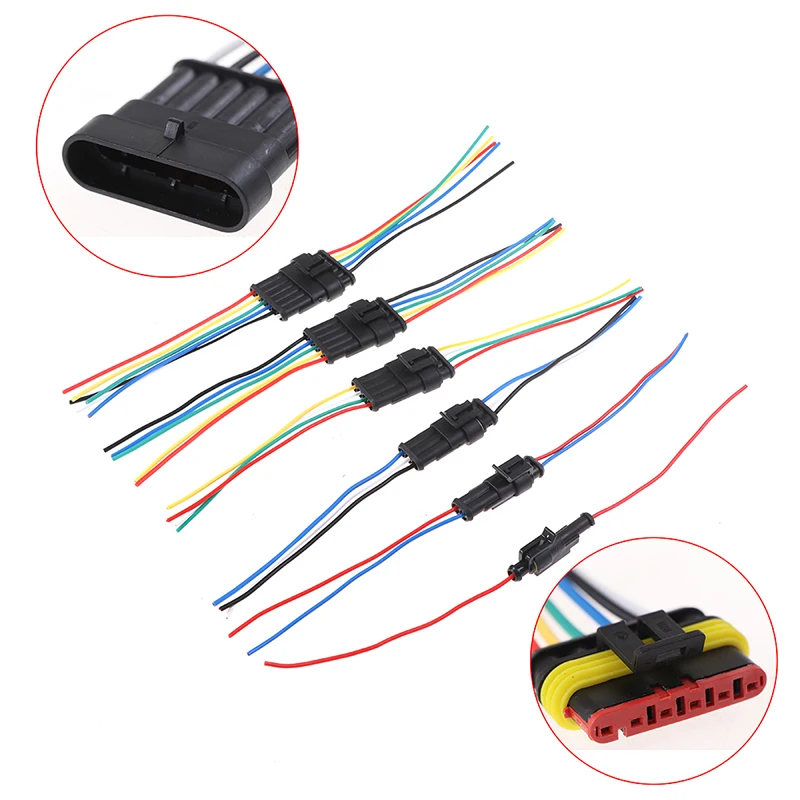 1/2/3/4/5/6Pin Female Male Waterproof Electrical Cable Auto Connector Car Plug