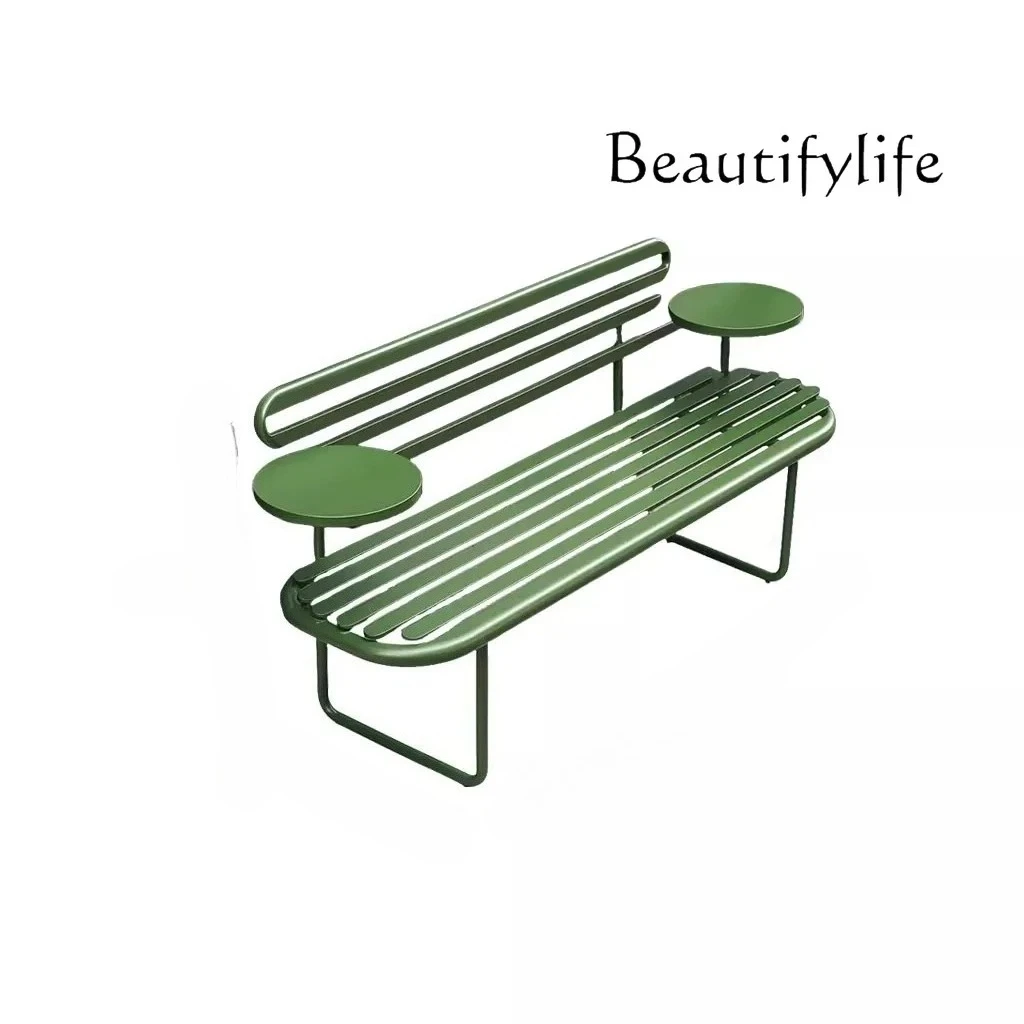 

Park rest bench chair wrought iron simple table and chair integration