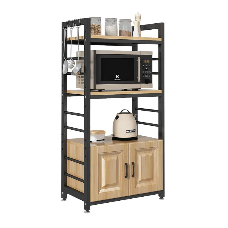

European Style Kitchen Shelves Household Multi-layer Microwave Oven Shelves Cabinets