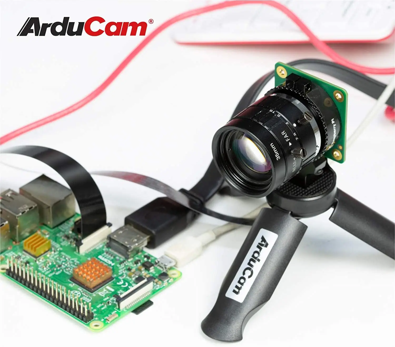 Imagem -04 - Lente Arducam C-mount para Câmera Raspberry pi Distância Focal de 35 mm com Foco Manual e Abertura Ajustável de Alta Qualidade