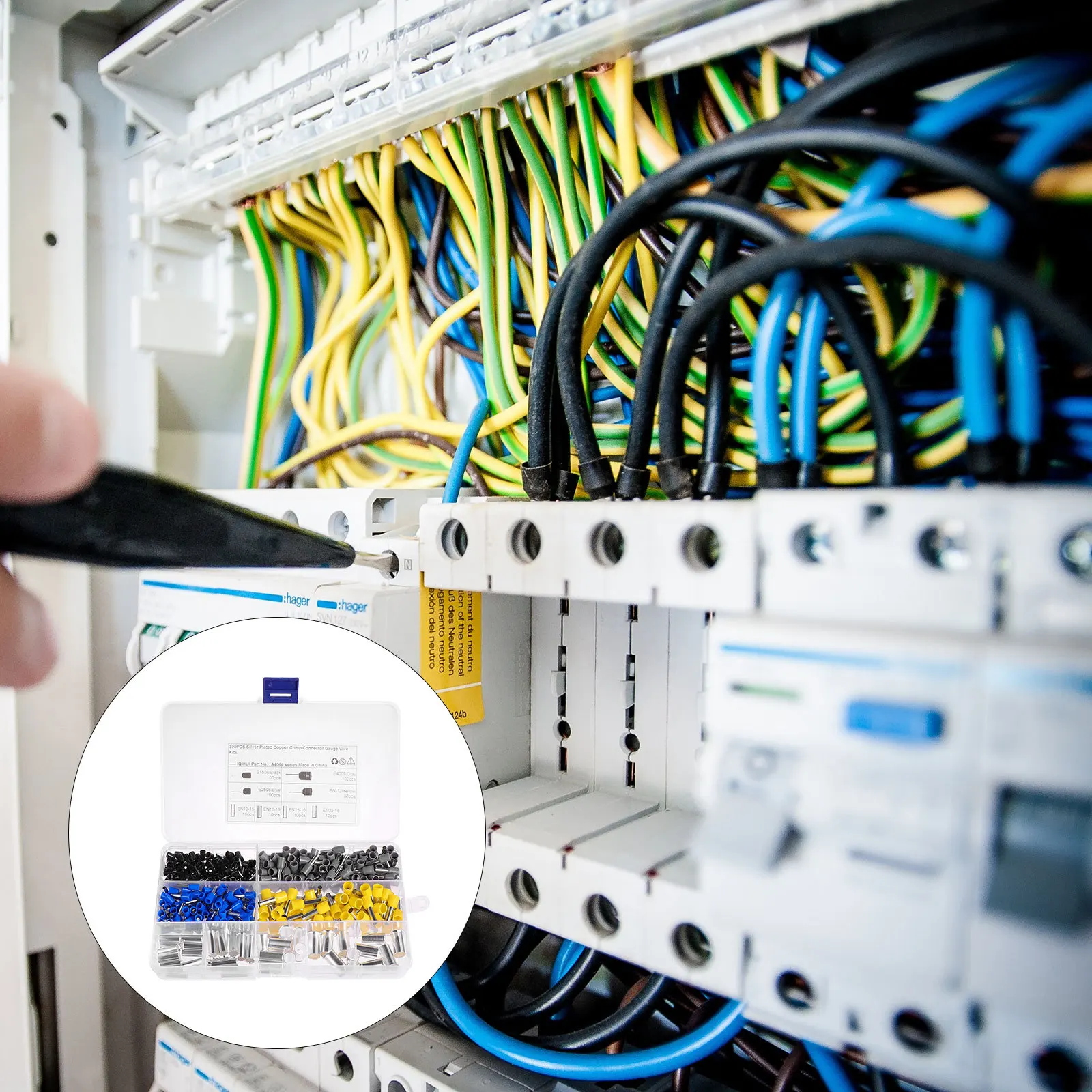 390 قطعة موصلات طرفية الأسلاك النحاسية محطات أنبوبية معزول الطويق حقيبة للتخزين سيارة الصوت الأجهزة المنزلية الأسلاك #2