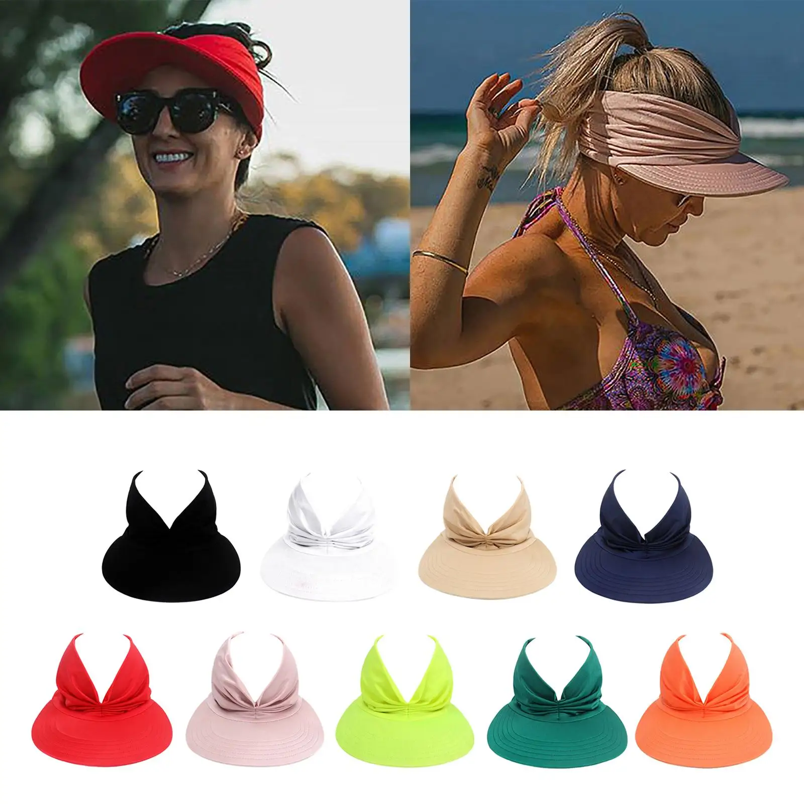 Ladies Lady Summer Visor Anti Ultraviolet Casual Sun Protection Hat for Daily Jogging Camping