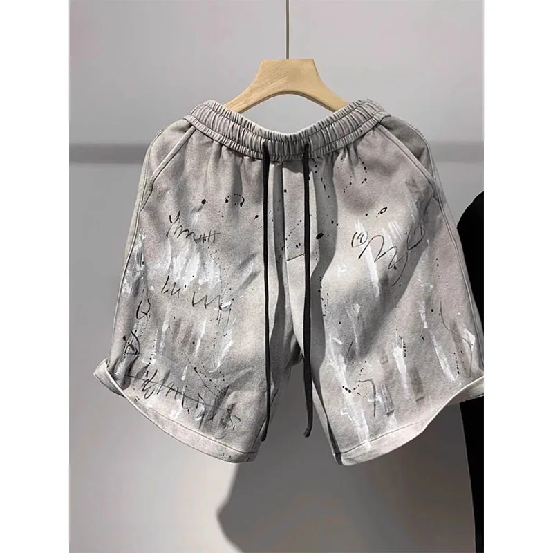 

Мужские летние повседневные брюки с высокой талией, свободного кроя, дышащие, удобные, прямые, для работы, спорта и пляжа