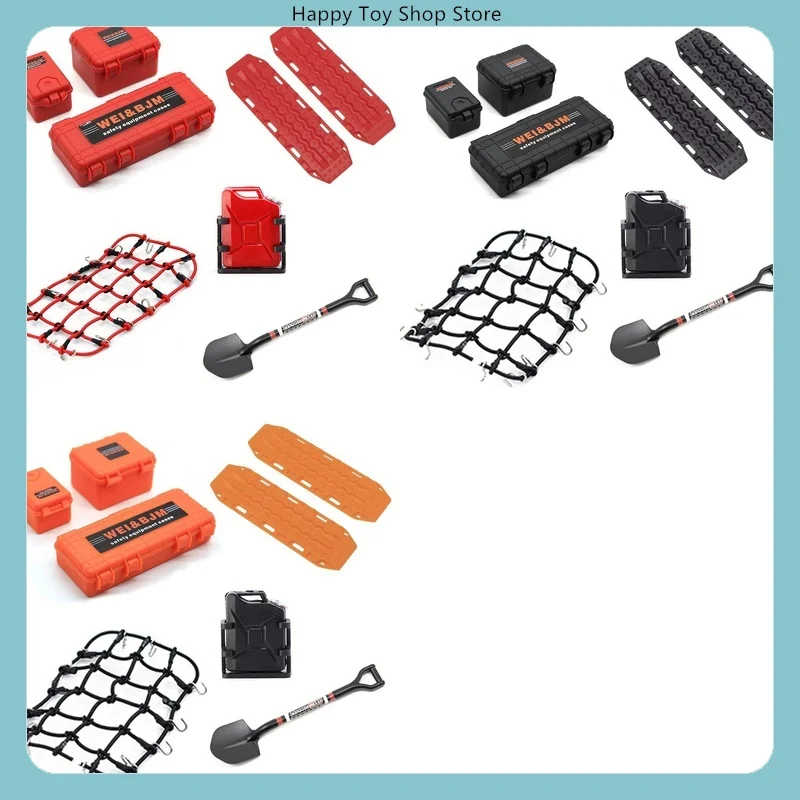 

Scale Accessories Luggage Net, Shovel, Fuel Can for 1/10 Crawler TRX4 SCX10 90046 RC Car Spare Parts