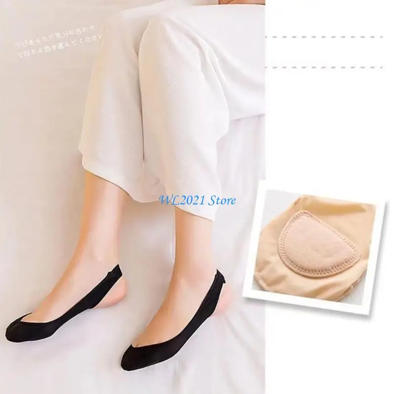 

G5GC Ball of Foot Cushion Socks Women Toe Cover with Padding Toe Toppers Liner Socks