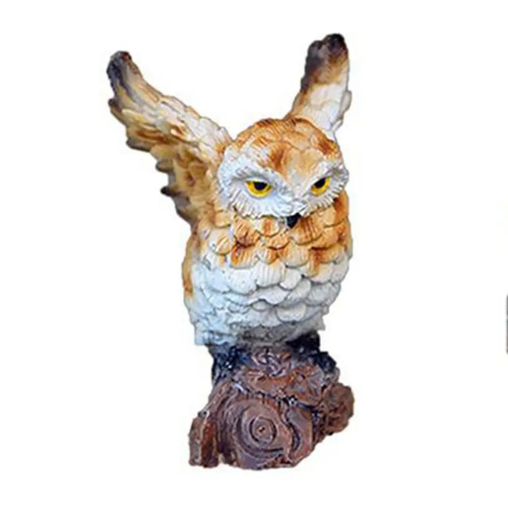 Safety Owl Owl Figurine Weatherproof Simulation Resin Crafts Resin Garden Accessories Home Decor