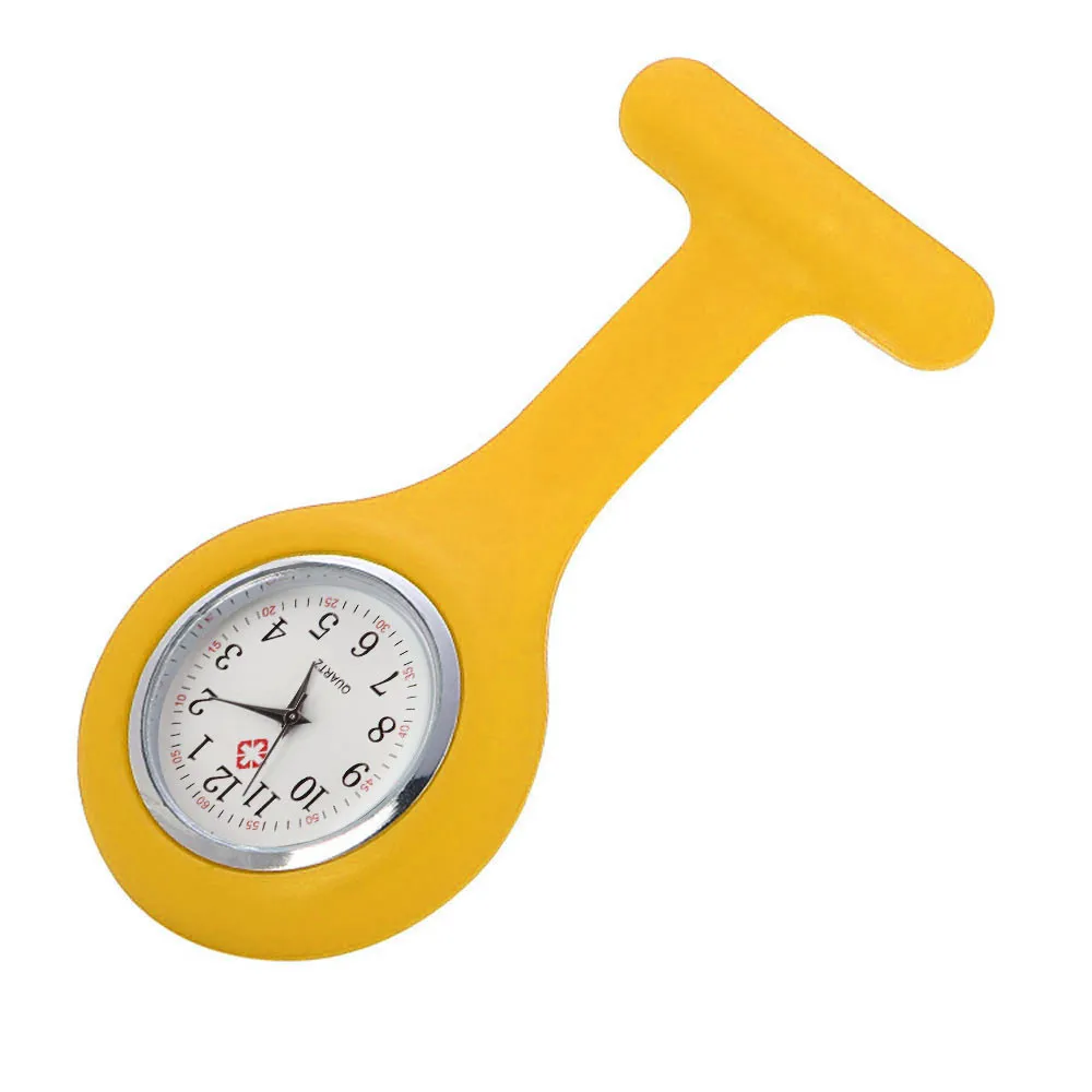 Mini Cute Solid Pocket Watches Silicone Nurse Watch Brooch Tunic Fob Watch Doctor Medical Working Watches Clock