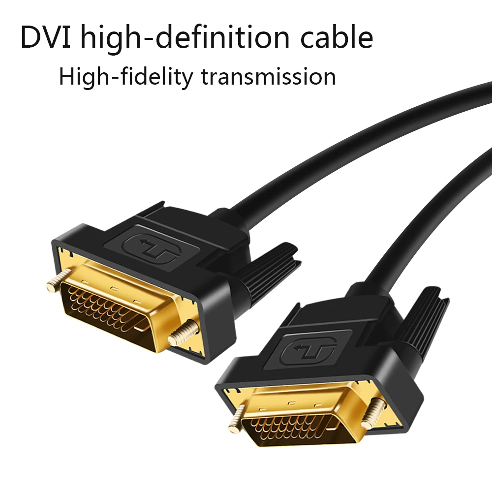 Kabel DVI do DVI DVI-D kabel wideo 2K 1080P DVI D 24 + 1 Adapter podwójnego łącza 1m 2m 3m do projektor HDTV Cabo komputer stancjonarny przewód