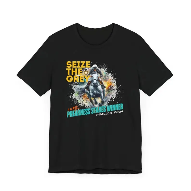 Preakness Winner-Seize The Grey Horse Racing Shirt Unisex Jersey Short Sleeve Tee