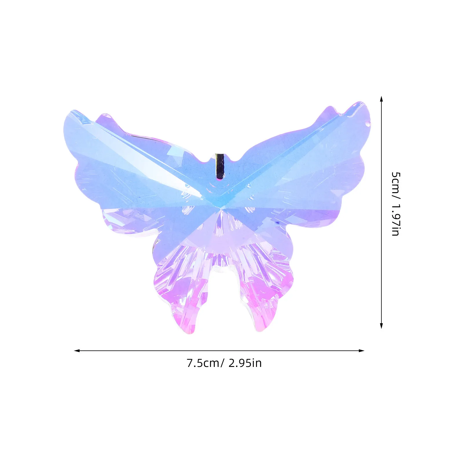 زينة زجاجية معلقة ملونة على شكل فراشة كريستالية رائعة لنافذة الحديقة والفناء والديكور الخارجي وديكور الفراشة