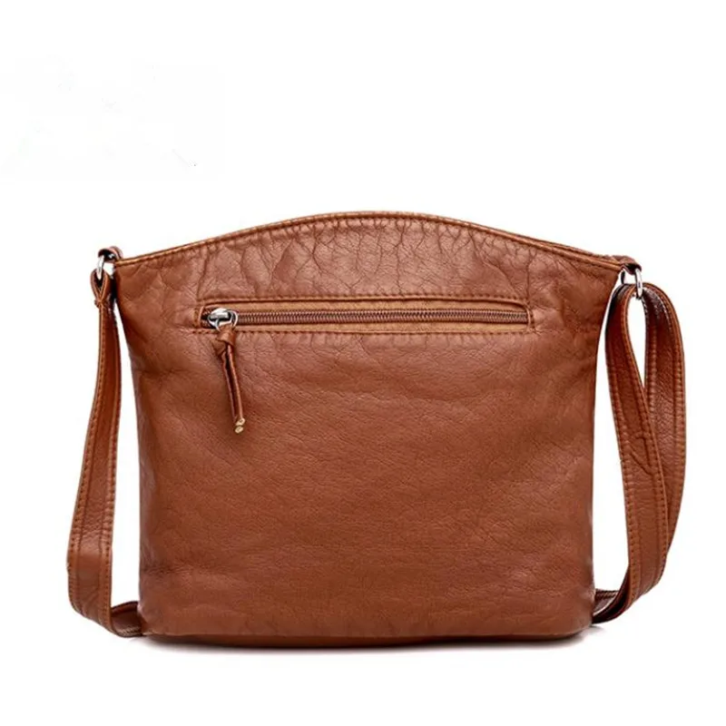 Vintage Soft leather Messenger Bag, retro multiple pocket Shoulder Bag, Fashion Women\'s Crossbody Bag & Purse