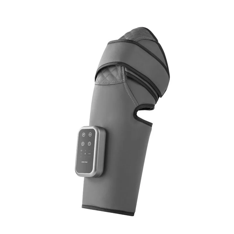 Wireless Air Compression Knee Calf Massager with Heat Rechargeable Air Wave Massage Brace for Knee Calf Arm Muscle Pain Relief