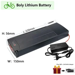 36V Rear Rack E Bike Battery 10AH 13Ah  15Ah 10.5Ah for Theme ME Kemp Starley Electric Bicycle Akku 250W 350W 500W