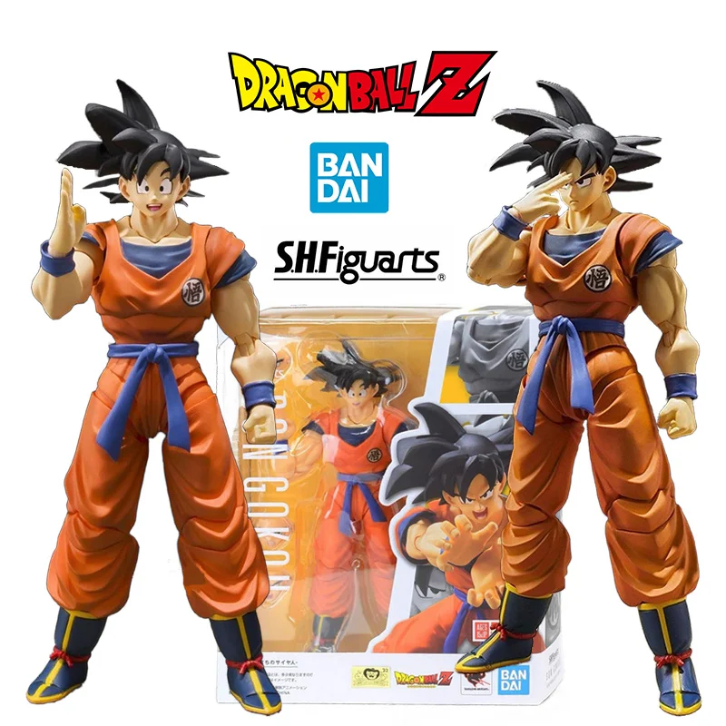 

Bandai S.H.Figuarts Son Gokou A Saiyan Raised On Earth Dragon Ball Z 16Cm Original Action Figure Model Toy Gift Collection