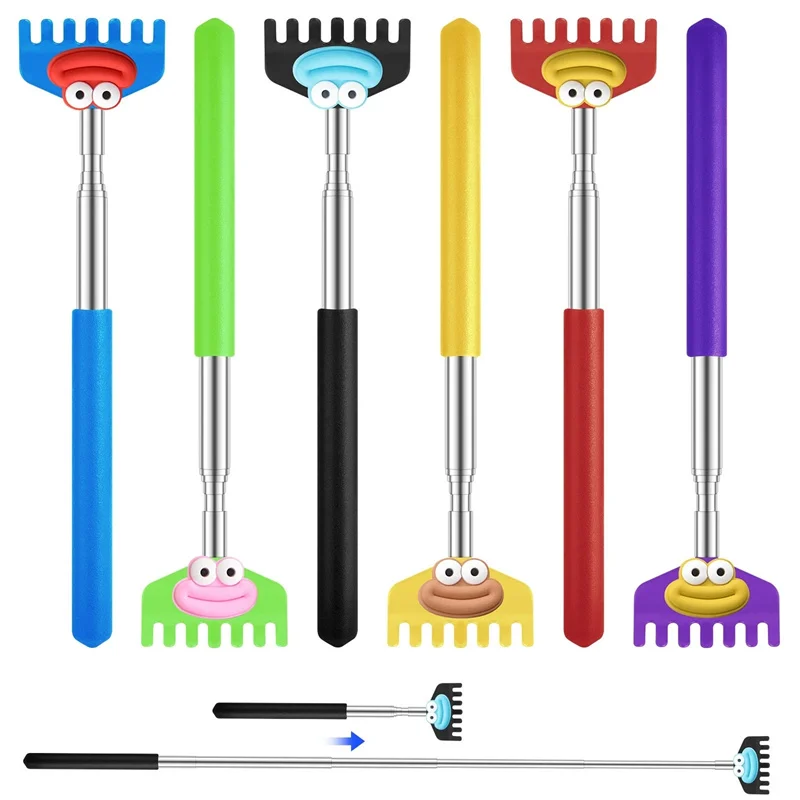 

Выдвижной массажер-чесалка для спины из нержавеющей стали, телескопический, для снятия зуда, расслабляющий массажер-коготь для спины