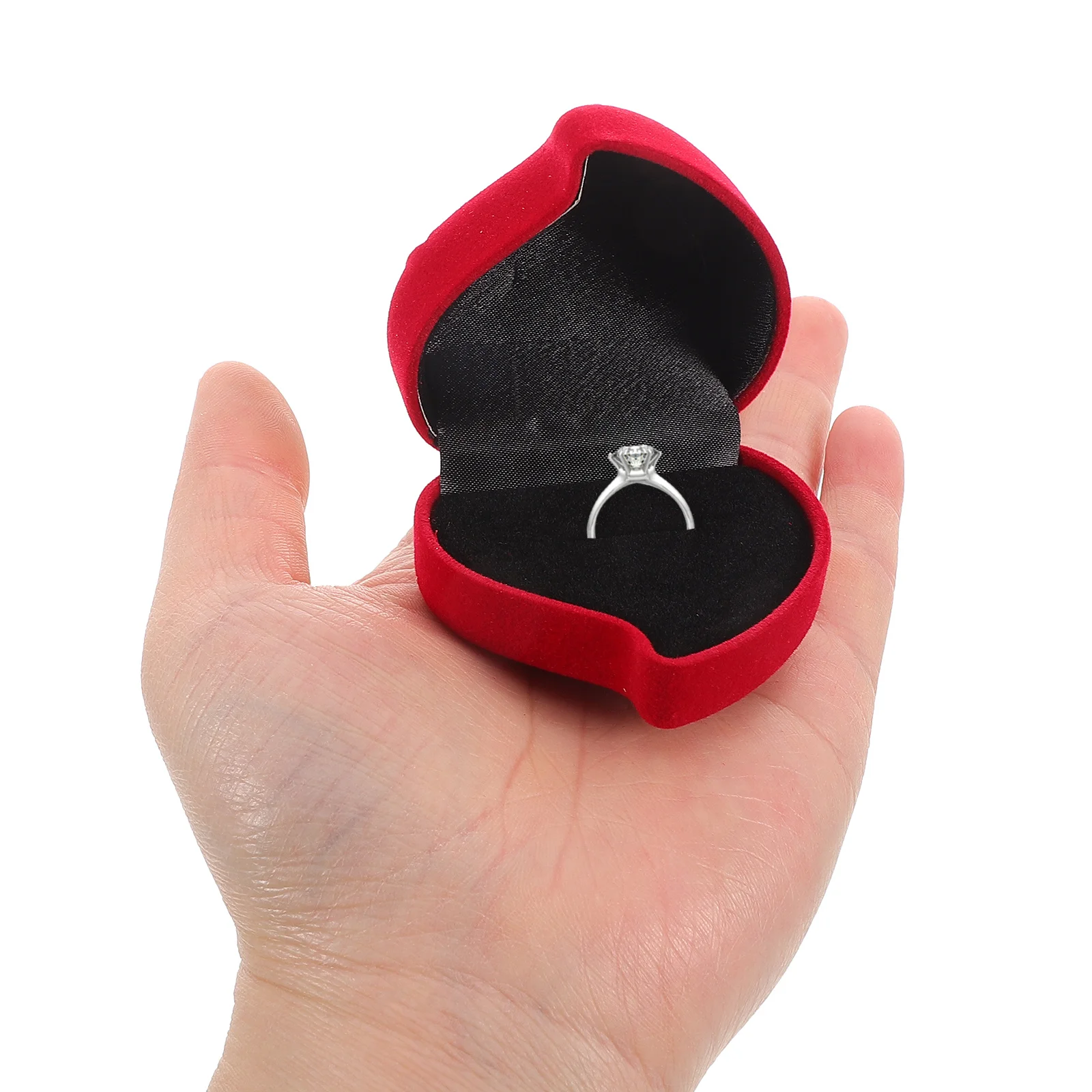 منظم حلية مدمج، حافظة خاتم الخطوبة، مجوهرات صغيرة على الصدر، قلب صغير