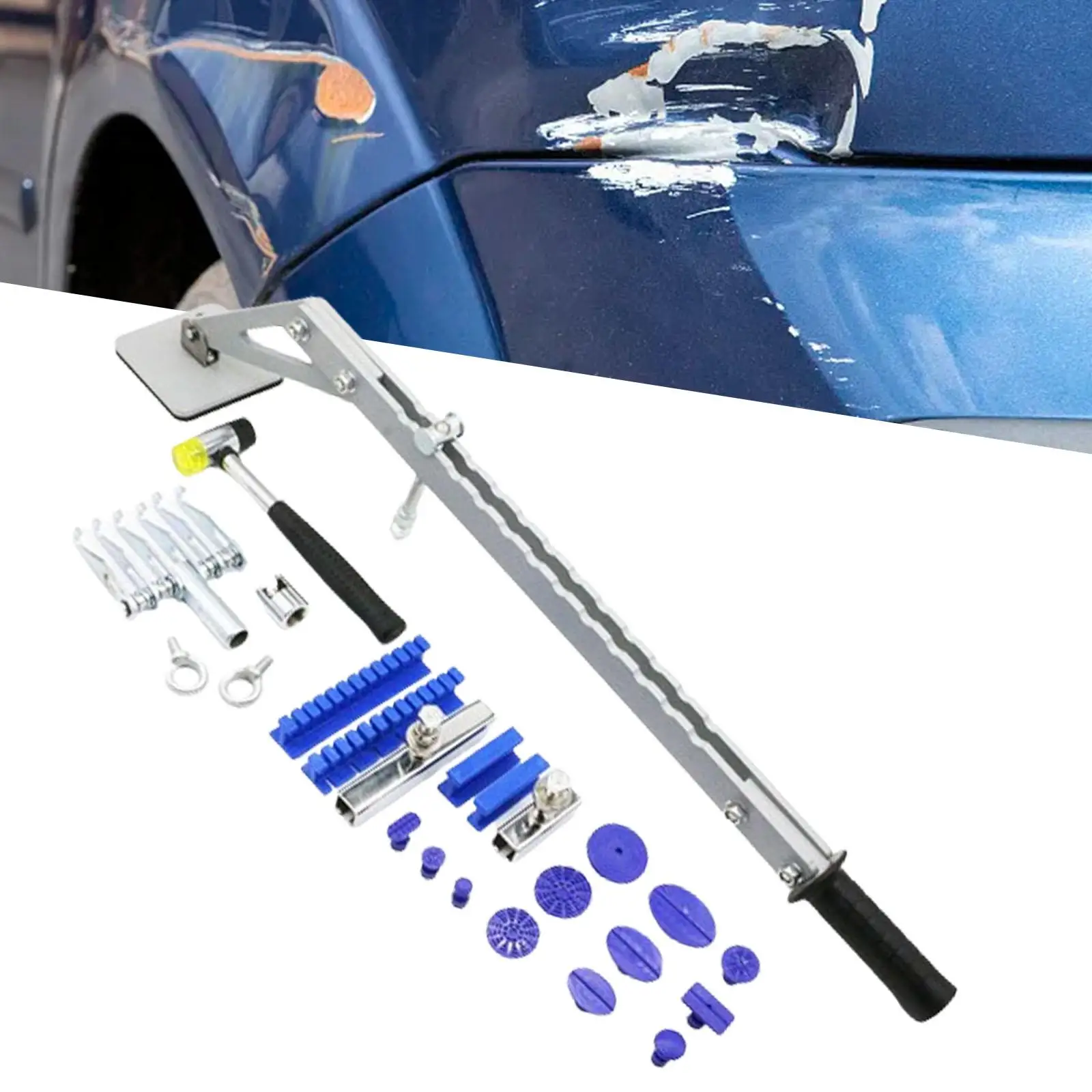 Car Body Dents Repair Tool Aluminum T Bars Slide Hammer Dent Remover Kit Heavy Duty for Pulling Dents on Vehicles