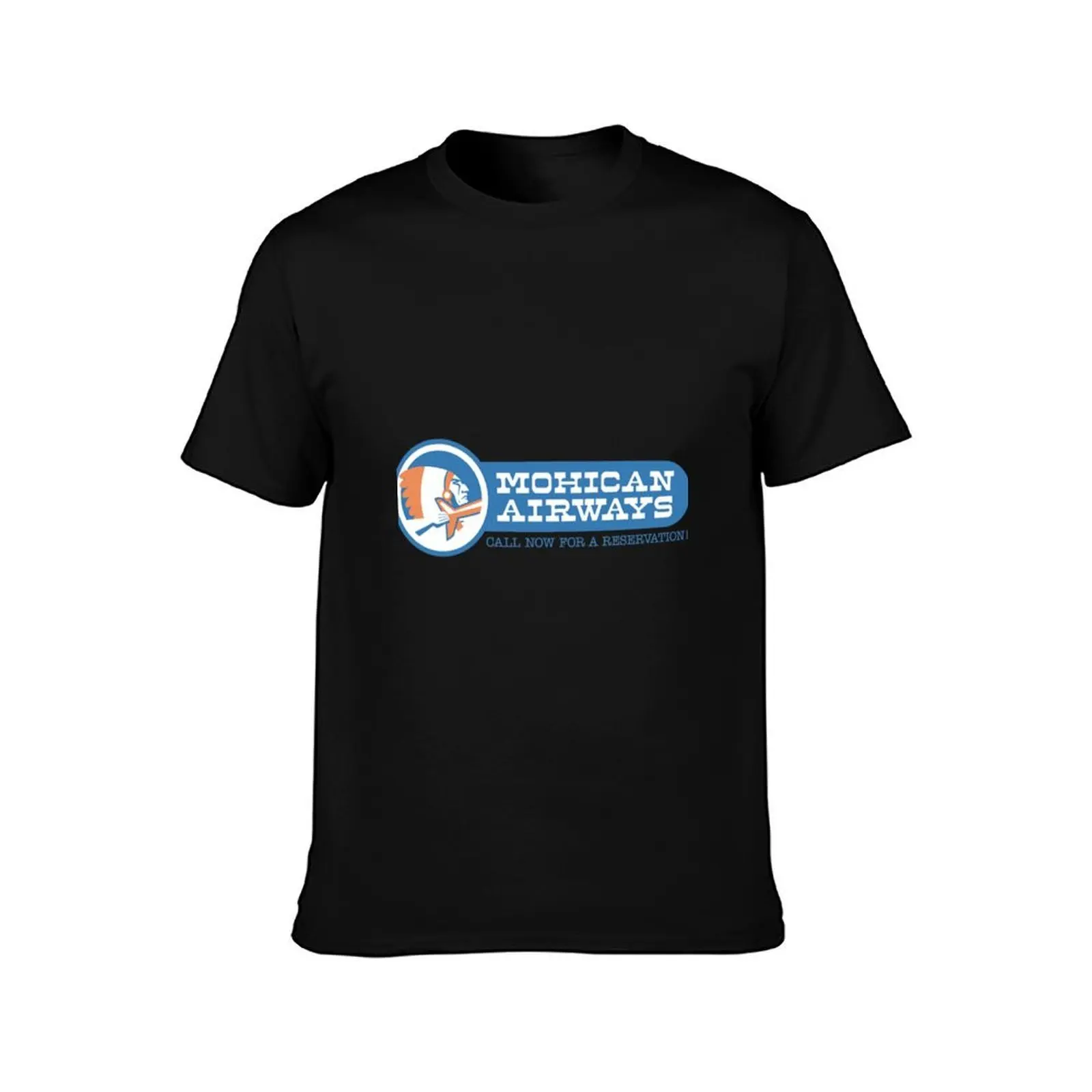 F is for Family - Mohican Airways - Call for a Reservation! Slim Fit T-Shirt, Summer Casual Cotton Tee, Vintage Graphic Print