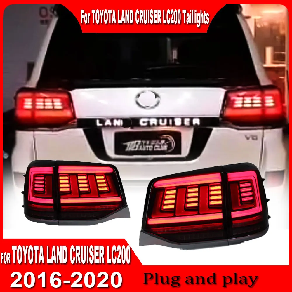 Car Tail lights For Toyota Land Cruiser LC200 FJ200 GRJ200 2016-2021 Rear Lamp Lights LED Tail Light Taillight Taillamp Assembly