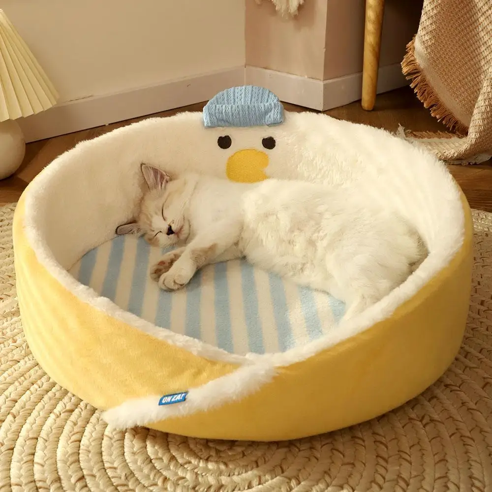 

Pet Dog Cat Nest Cotton Washable Pet Nest Warm Small Dog All Year Round Universal Sponge Filling Without Deformation