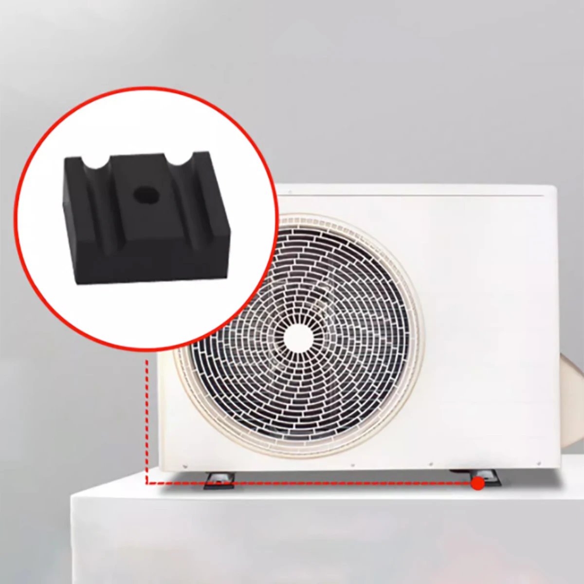 Rubber Shock Absorber Pad / Air Conditioning External Unit Support Soundproof Pad