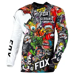 Camisola de Motocross de Secagem Rápida Masculina, MTB, Downhill, Ciclismo, Mountain Bike, DH, Fox Cup, 2024