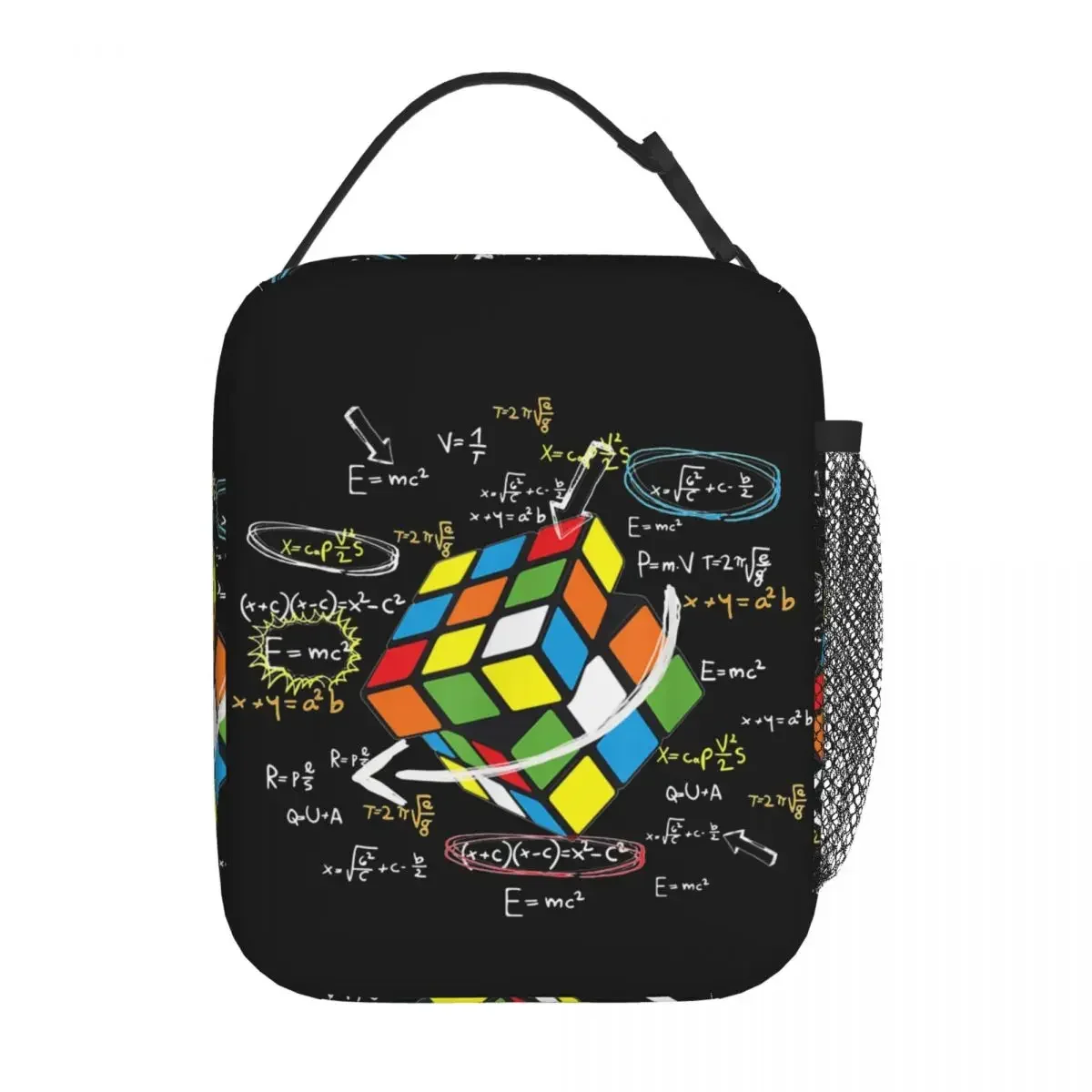 

Math Rubik Rubix Rubics Accessories Insulated Lunch Tote Bag For Picnic Food Storage Bag Reusable Thermal Cooler Lunch Boxes