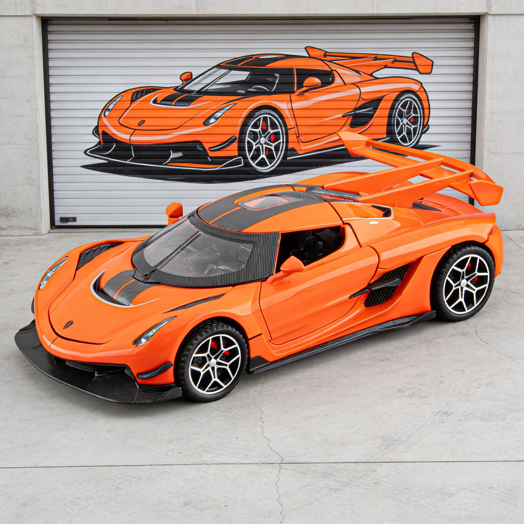 

1:32 Koenigsegg JESKO simulation alloy die-cast sports car model pull back sound and light children's collection ornaments gift