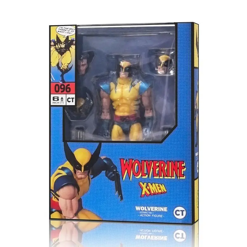 Novo ct brinquedos mafex 96 wolverine figura marrom quadrinhos x-men figura de ação mafex 138 shf anime estatueta ko modelo brinquedo presentes