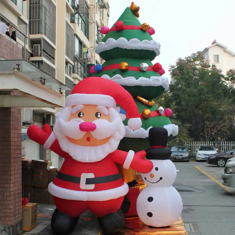 كبير عيد الميلاد الديكور نفخ سانتا كلوز ديكور خارجي 20ft 25ft 30ft كبير نفخ سانتا 30ft الكرتون نموذج للبيع