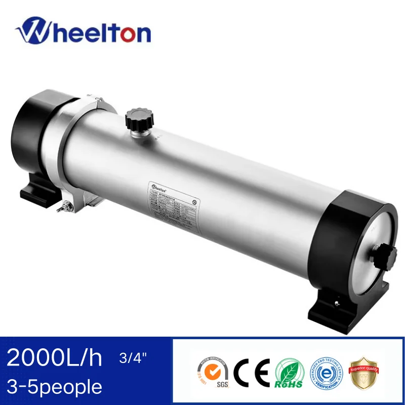 Wheelton PVDF 정수 필터 시스템, 식수, 스테인레스 스틸 304, 0.01μm 여과, 부엌 집용, 2000L 