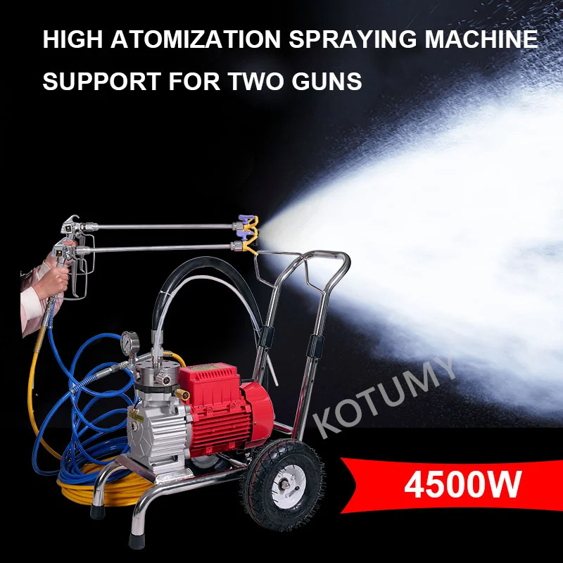 High-Pressure 5200W Airless Spraying Machine Stainless Steel Pump Professional Airless Spray Gun Paint Sprayer Painting Machine