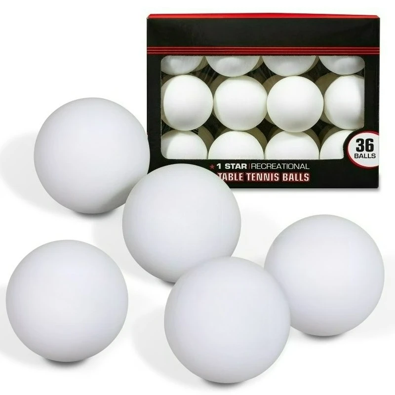 

40mm 1-Star White Table Tennis Balls; Box of 36 Official Tournament Size Ping Pong Balls
