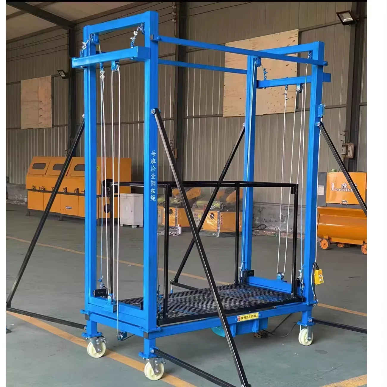 Plataforma de Andamio Eléctrica Plegable Telescópica Móvil Automática de 500 kg, de 2 a 10 Metros, para Construcción