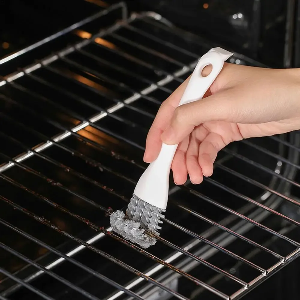 Professional BBQ Cleaning Brush V-Shaped Hooked Design for Grill, Oven Rack & Baking Tray Durable Kitchen Scraper Tool