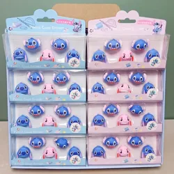 24pcs Disney anime Lilo and Stitch pencil case eraser kawaii pencil eraser student stationery gift pen cap chip remover wholesal