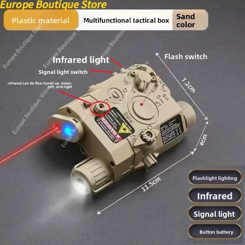 مصباح يدوي جديد لصندوق ليزر متعدد الوظائف PEQ15: يناسب السكك الحديدية مقاس 20 مم، لعبة بنادق الادسنس والصيد واللعبة CS والمؤشر