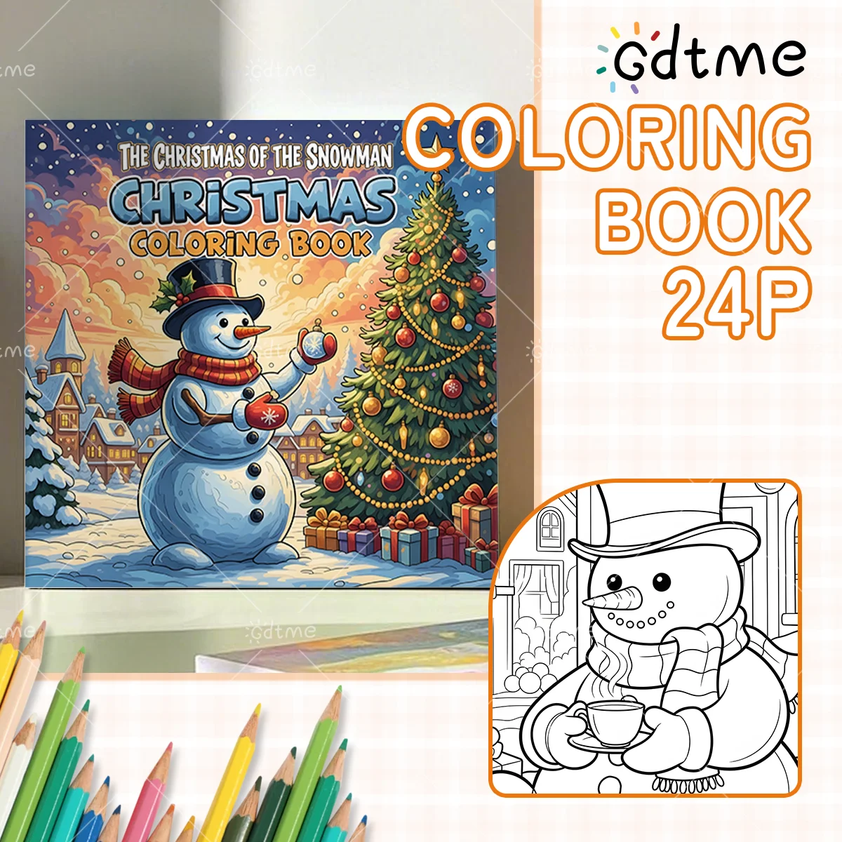 Cozy Christmas Coloring Book for Adult and Teen Cartoon Christmas Santa Claus Snowman Coloring Book Crective Leisure Party Gift