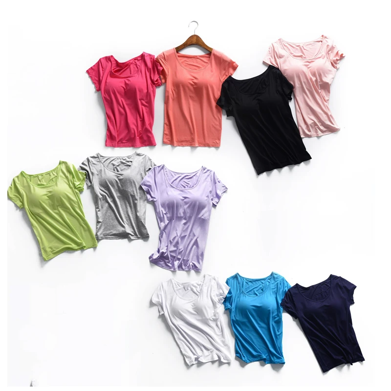 M-4XL Casual One Piece Women\'s Summer Pajamas Short Sleeve Woman Sleepwear T-shirt Chest Pad Lounge Sleep Shirt Outside Wear Top