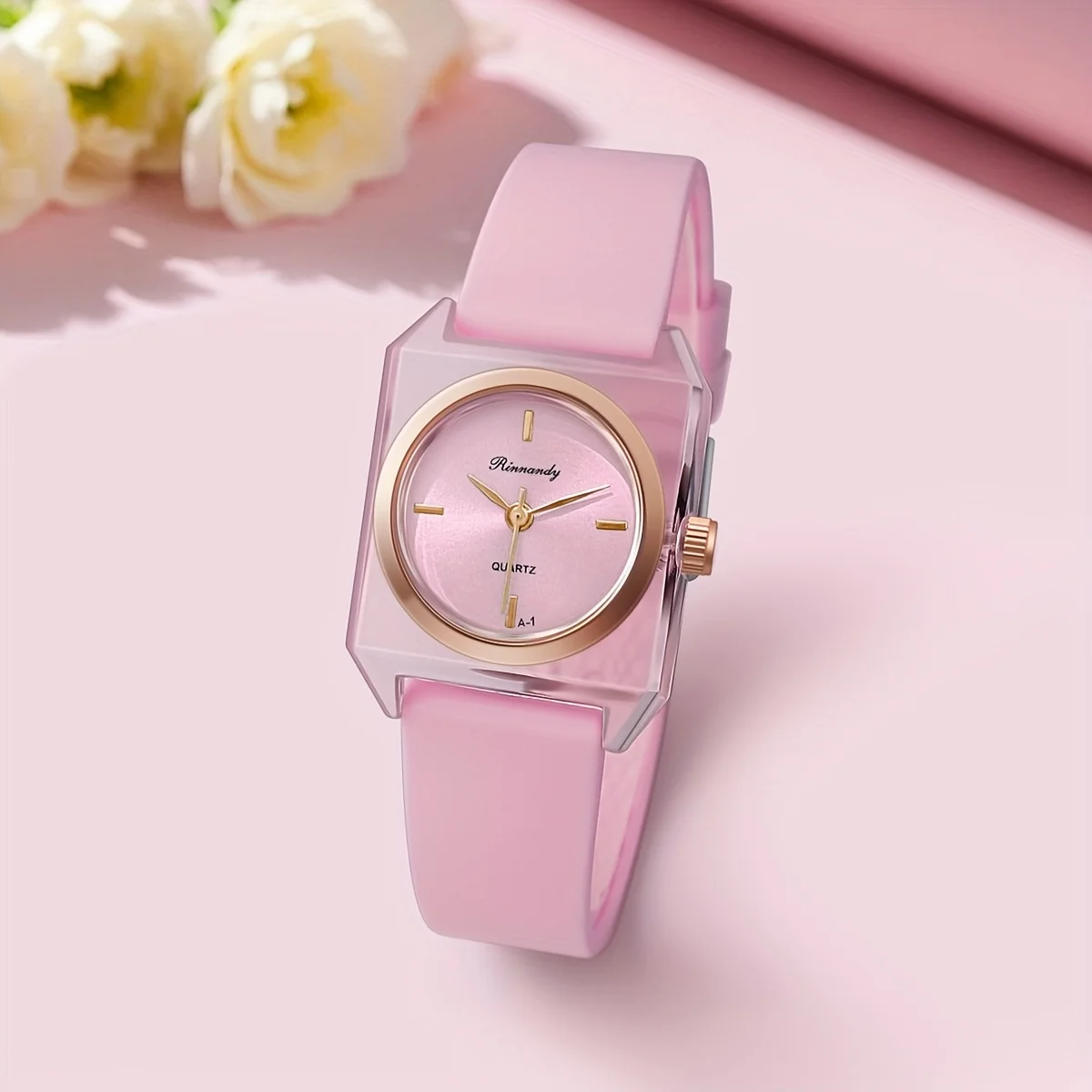 Fashion Rectangle Women Quartz Watch Simple Silicone Band Ladies Wristwatch for Girls Students Reloj Mujer